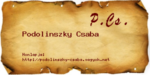 Podolinszky Csaba névjegykártya